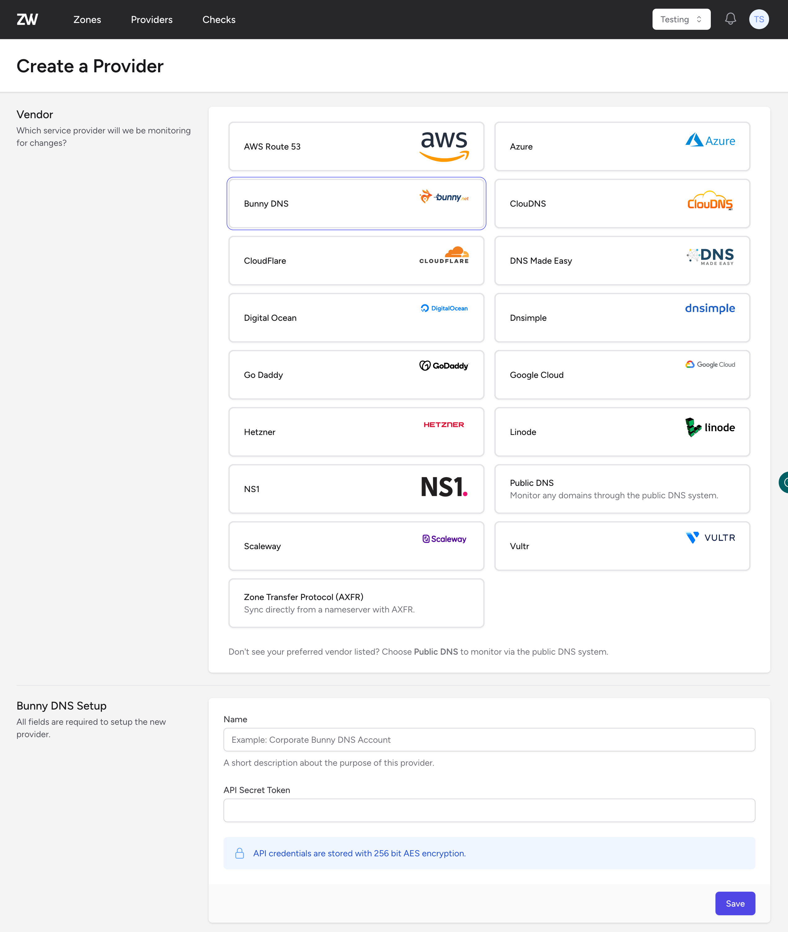 Bunny.net Provider Setup