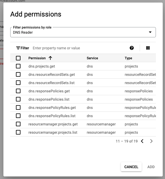Google Cloud Permission Setup