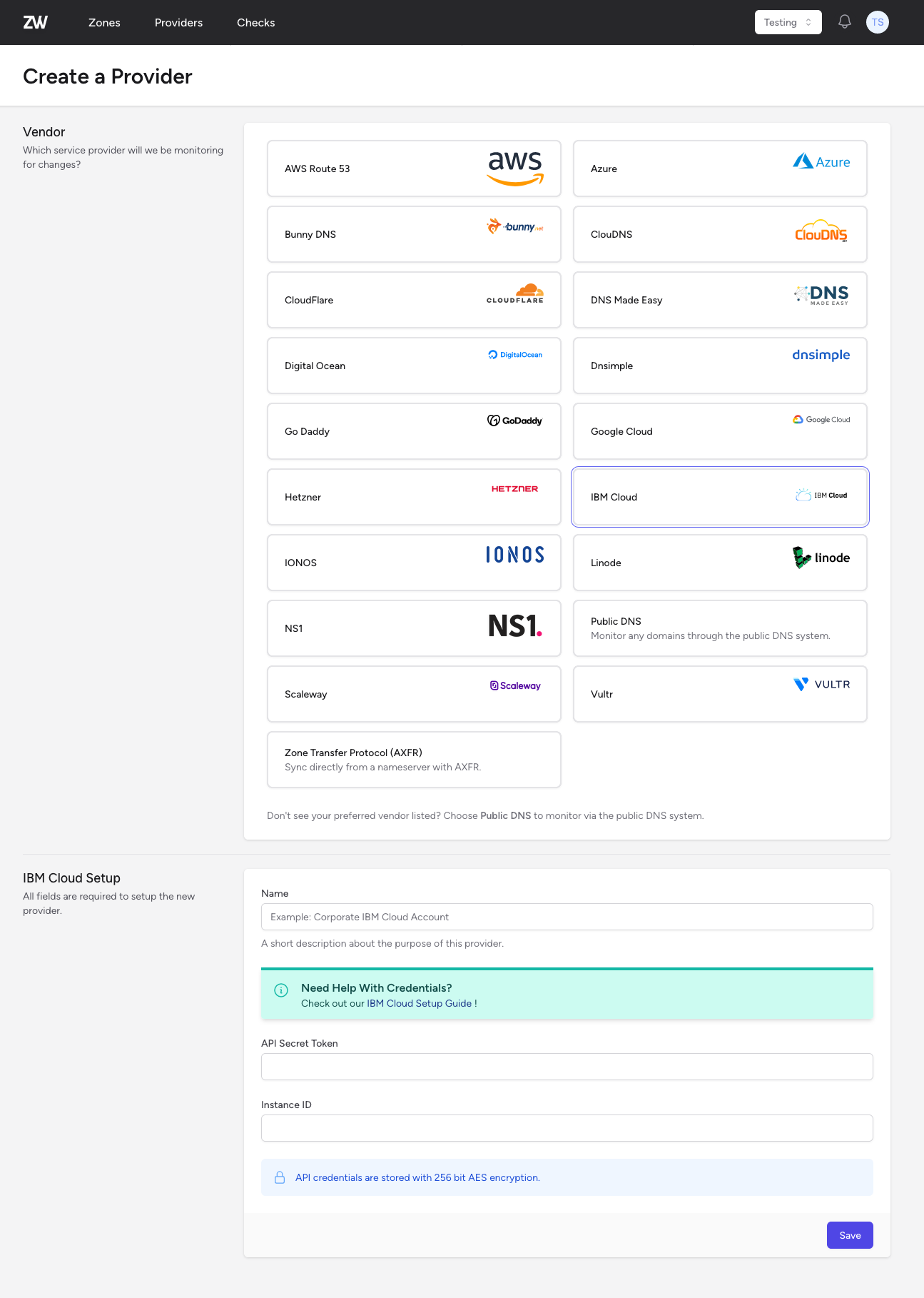 IBM Cloud Provider Setup